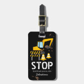 キッズおもしろい建築旅行バッグ ラゲッジタグ (正面縦)