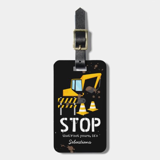 キッズおもしろい建築旅行バッグ ラゲッジタグ (正面縦)