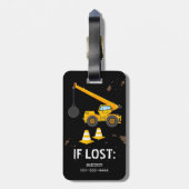 キッズおもしろい建築旅行バッグ ラゲッジタグ (裏面縦)