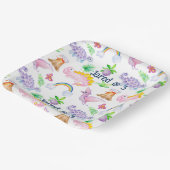 キッズおもしろい恐竜レインボーウォーターカラージャングル ペーパープレート (傾斜あり)