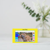キッズおもしろい犬教育ゲーム 名刺 (スタンド正面)