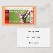 キッズおもしろい犬教育用ゲーム 名刺 (正面/裏面)