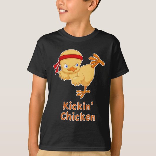 キッズおもしろい空手ギフトユース空手キック'チケ Tシャツ (正面)