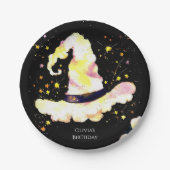 キッズお洒落魔法ウィザード誕生日 ペーパープレート (正面)