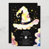 キッズお洒落魔法ウィザード誕生日 招待状 (正面/裏面)