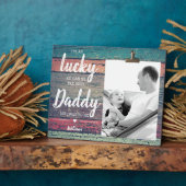 キッズからパパ誕生日ファーザーズデイフォト フォトプラーク (側面)