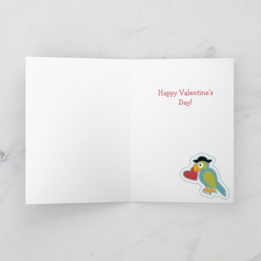 キッズかわいい海賊バレンタインデー シーズンカード (内部)