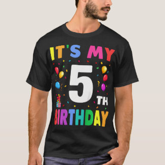 キッズそれは私の5誕生日55のハッピーバースデーボー Tシャツ