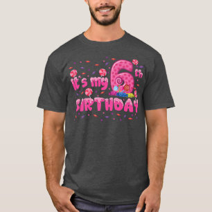 キッズそれは私の6番目の誕生日キャンディボンボン6年 Tシャツ