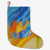 キッズによるラクダ・アート スモールクリスマスストッキング (正面)