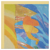 キッズによるラクダ・アート ファブリック (クローズアップ)
