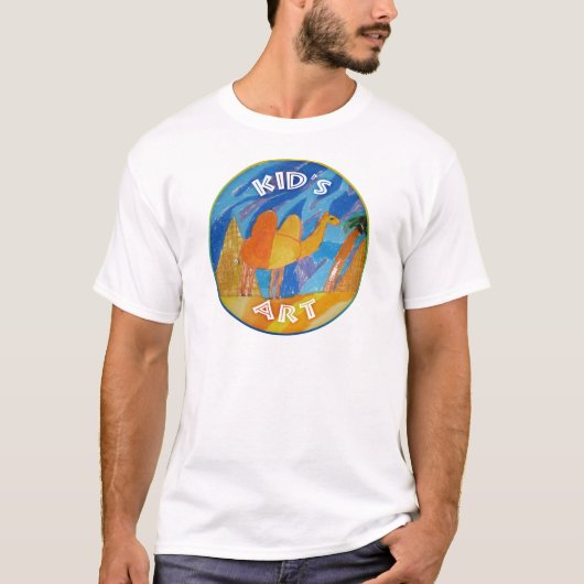 キッズによるラクダ・アート Tシャツ (正面)