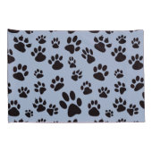 キッズのレトロブルーのかわいい犬の足指がバリエーションをプリント 枕カバー (裏面-右)