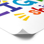 キッズの光を輝かせなさいキリスト教の聖書の聖句 ポスター (角)