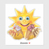 キッズアイスクリームコーンステッカー シール (シート)