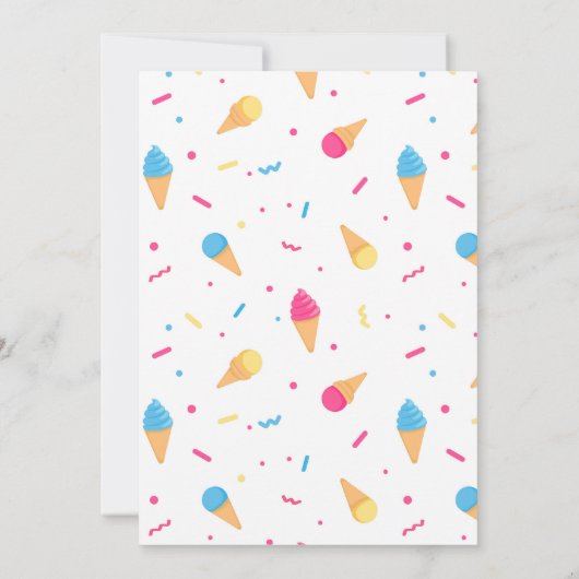 キッズアイスクリームトラック誕生日パーティーの招待状 招待状 (裏面)