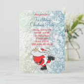 キッズアイススケートで滑るクリスマスパーティー招待状 招待状 (スタンド正面)