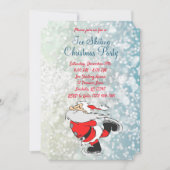 キッズアイススケートで滑るクリスマスパーティー招待状 招待状 (正面)