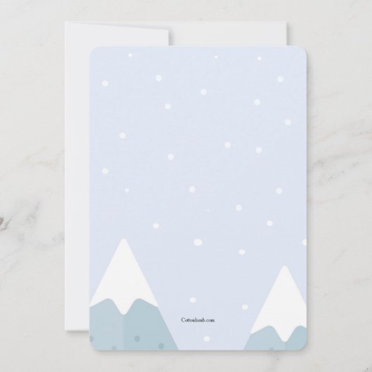 キッズアイススケートで滑るパーティの招待状 招待状 (裏面)