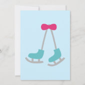 キッズアイススケートで滑る誕生日パーティーの招待 招待状 (裏面)