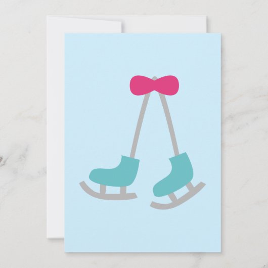 キッズアイススケートで滑る誕生日パーティーの招待 招待状 (裏面)