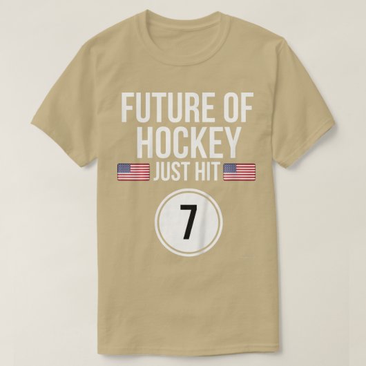 キッズアイスホッケー7誕生日7歳誕生日 Tシャツ (デザイン正面)