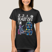 キッズアウタースペースブラストオフ8歳8誕生日 Tシャツ (正面)