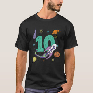 キッズアウタースペース宇宙飛行士10誕生日少年10 Ye Tシャツ