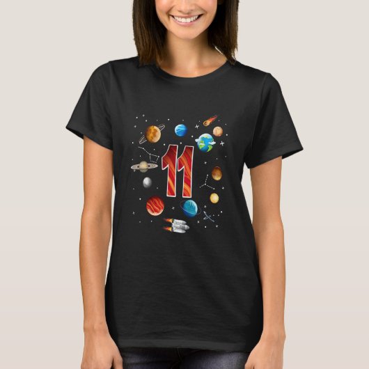 キッズアウタースペース11歳11誕生日少年P Tシャツ (正面)