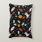 キッズアウタースペース&宇宙飛行士パターン アクセントクッション (裏面(縦))