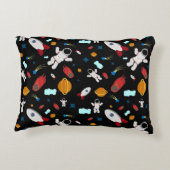 キッズアウタースペース&宇宙飛行士パターン アクセントクッション (裏面)