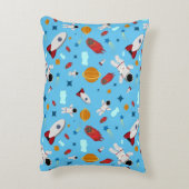 キッズアウタースペース&宇宙飛行士パターン アクセントクッション (裏面(縦))