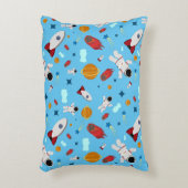 キッズアウタースペース&宇宙飛行士パターン アクセントクッション (正面(垂直))