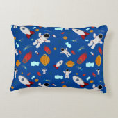 キッズアウタースペース&宇宙飛行士パターン アクセントクッション (裏面)