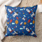 キッズアウタースペース&宇宙飛行士パターン クッション (ブランケット)