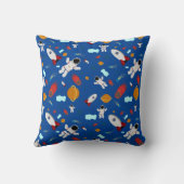 キッズアウタースペース&宇宙飛行士パターン クッション (裏面)