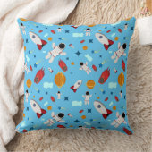 キッズアウタースペース&宇宙飛行士パターン クッション (ブランケット)