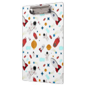 キッズアウタースペース&宇宙飛行士パターン クリップボード (左)