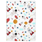 キッズアウタースペース&宇宙飛行士パターン クリップボード (裏面)