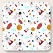 キッズアウタースペース&宇宙飛行士パターン コースター (正面)