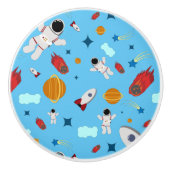 キッズアウタースペース&宇宙飛行士パターン セラミックノブ (正面)