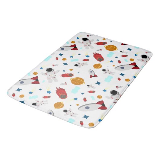キッズアウタースペース&宇宙飛行士パターン バスマット (アングル)