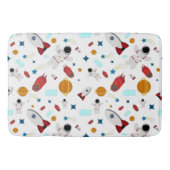 キッズアウタースペース&宇宙飛行士パターン バスマット (正面)