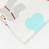 キッズアウタースペース&宇宙飛行士パターン フリースブランケット (角)