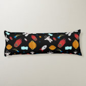 キッズアウタースペース&宇宙飛行士パターン ボディピロー (裏面)