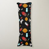 キッズアウタースペース&宇宙飛行士パターン ボディピロー (正面縦)