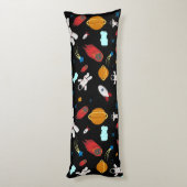 キッズアウタースペース&宇宙飛行士パターン ボディピロー (裏面 (縦))