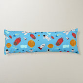 キッズアウタースペース&宇宙飛行士パターン ボディピロー (裏面)