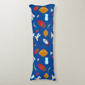 キッズアウタースペース&宇宙飛行士パターン ボディピロー (正面縦)