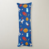 キッズアウタースペース&宇宙飛行士パターン ボディピロー (裏面 (縦))